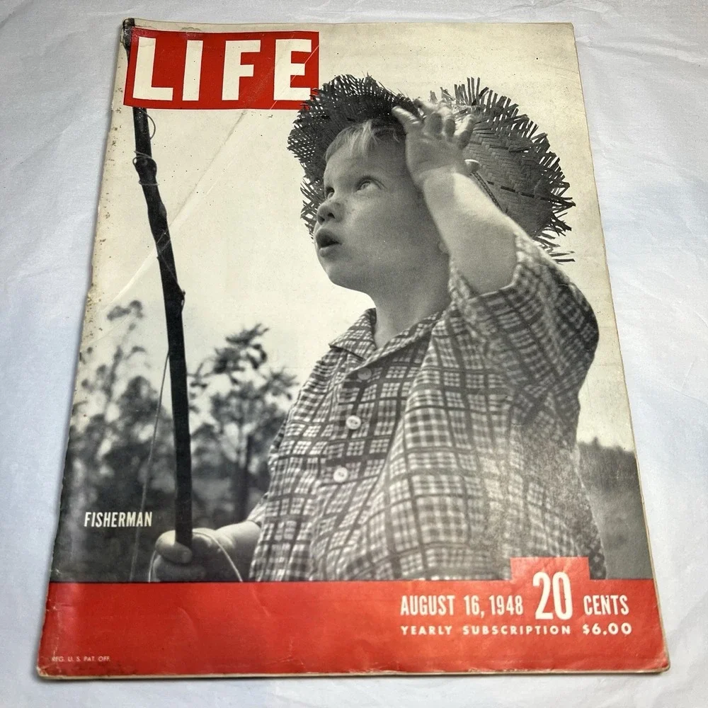 VTG Life Magazine‎ August 16, 1948 Young Fisherman Dennis Van Vliet